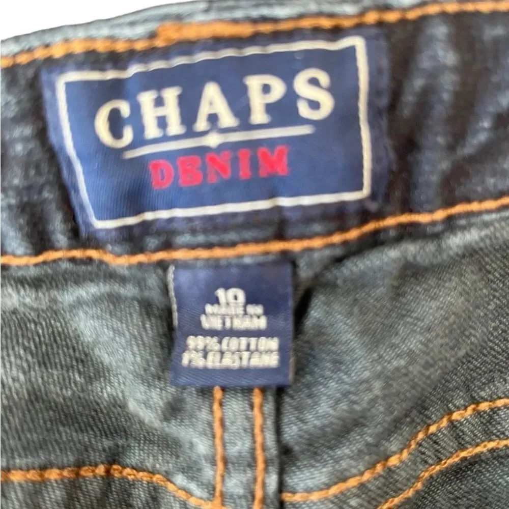 CHAPS Madden Straight Slimming Fit Denim Jeans, Dark Wash, size 10